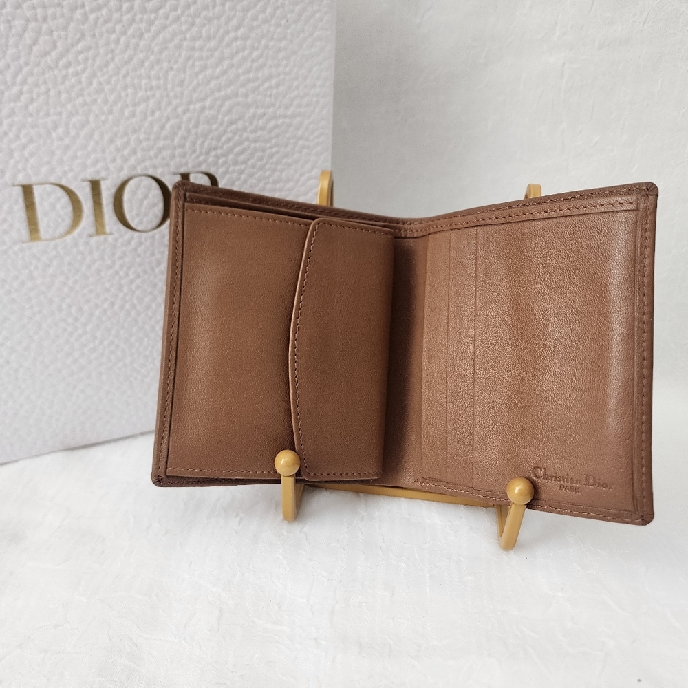 Auth Like New Dior Honeycomb Bifold Wallet - Picture 5 of 11